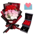 thumbnail image 1 of Ramo de flores artificiales EIGHTOWN Roses con collar de amor, 1 of 8