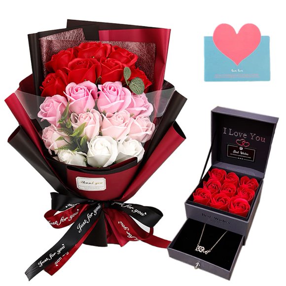 Ramo de flores artificiales EIGHTOWN Roses con collar de amor