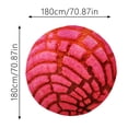 thumbnail image 3 of WUJGXI Concha Pattern Round Throw Blanket Funny Ultra Cozy Novelty Blanket Christmas Birthday Presents 180x180cm, 3 of 4
