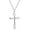 Cross with 16" Chain, variant on 925 Sterling Silver Cross Pendant Necklace, Simple Cross Jewelry Gift for Women