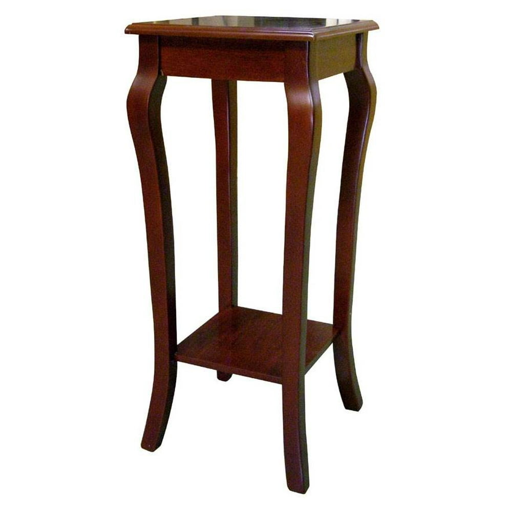 28" Tall Wooden Flower Plant Stand, Cherry finish