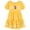 Gold Yellow Belle, variant on Disney Beauty and the Beast Big Girls' Cosplay Short Sleeve Dress Gold Yellow Belle