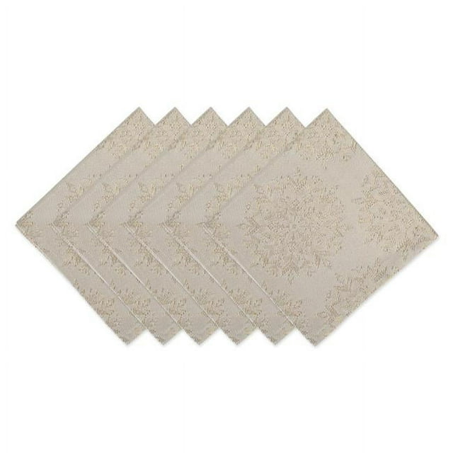 Design Imports CAMZ10706 Winter Sparkle Jacquard Napkin Set - Set of 6