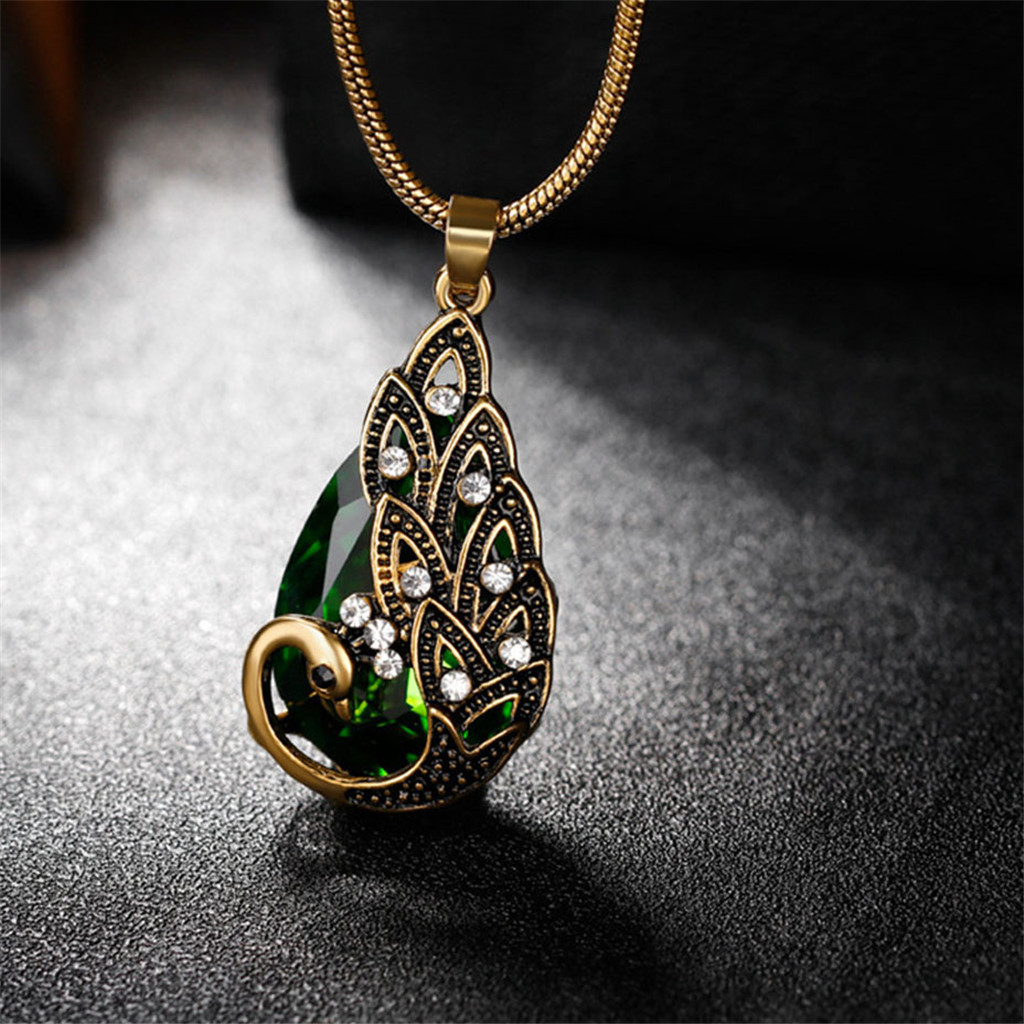 Kayannuo Gifts For Women Christmas Clearance Women's Peacock Pendant Earring Necklace Vintage Wedding Jewellery Set Christmas Gifts - image 3 of 3
