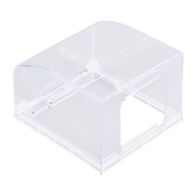 Elodie Flip Single Outlet Cover Versatile Outlet Box for Bathroom Indoor Receptacle Transparent