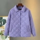 thumbnail image 1 of Parkas de manga larga para mujer, chaquetas acolchadas cálidas para mujer, chaqueta acolchada lisa de manga larga con estampado floral, abrigos con bolsillos, blusa para mujer, 1 of 9