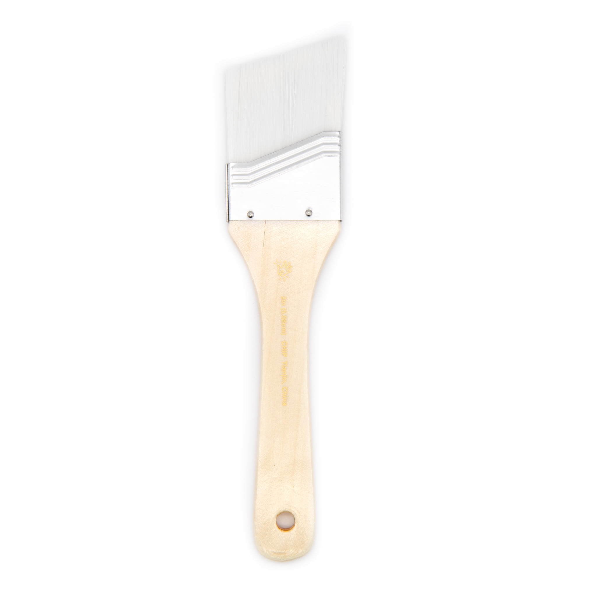 Hello Hobby 2" White Synthetic Angle Craft 10" Long Brush, Adult, Teen