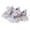 White, variant on Dakaela 6M-6Y Girls Light Up Sneakers Sparkly Rhinestone Bow Thick Cushioned Sole Running Shoes for Toddler Little Kids