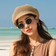 thumbnail image 5 of Womens Summer Beret Hat French Style Hollow-Out Vintage Painters Straw Cap Artist Hat, 5 of 5