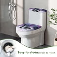 thumbnail image 4 of SEANATIVE Galaxy Butterfly Toilet Seat Cover for Bathroom Polyester Fabric Soft and Breathable Toilet Lid Cover and Toilet Tank Cover Universal for Most Toilet Bowl Lids, 2PCS, 4 of 7