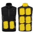 thumbnail image 3 of Fashnice Heated Vest 9 Areas USB Men's Women's Winter Outdoor Electric Heating Jackets Warm Sports Thermal Coat Clothing Heatable Vest Gray + Power Bank(10000 mAh) US M, 3 of 11
