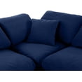 thumbnail image 6 of Meridian Furniture Indulge 169.5" Velvet L-Shaped Modular Sectional in Navy, 6 of 9