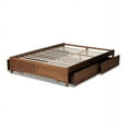 thumbnail image 6 of Baxton Studio Yara Modern and Contemporary Walnut Brown Finished Wood Full Size 4-Drawer Platform Storage Bed Frame, 6 of 7