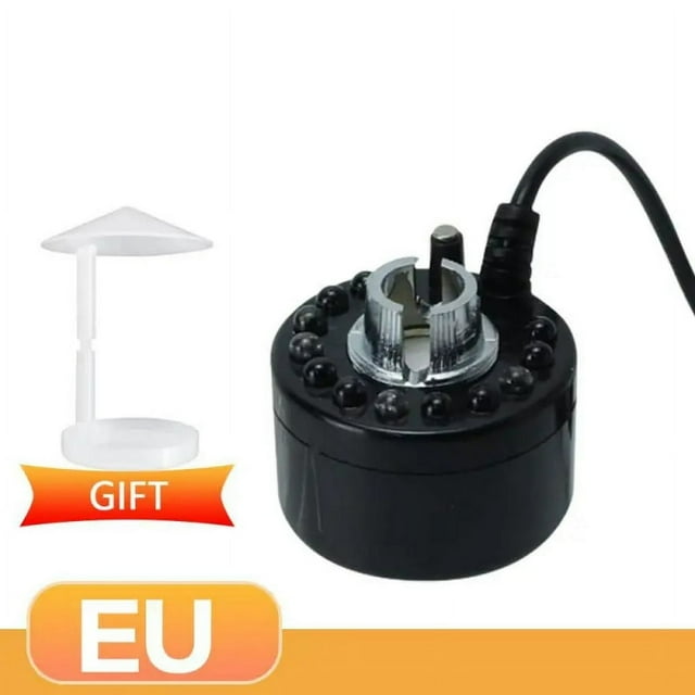 Halloween Party Mist Maker Ultrasonic Water Pond Fountain Fogger With 12 LED Light Flashes For Fish Tank Vase Birdbath Decor
