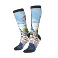 thumbnail image 2 of Haiem Parisian Cafe With Eiffel Socks, Funny Novelty Crazy Design Cotton Socks Sports Socks Knee High Socks For Men, Women,1Pairs - Gift For Working Friends, 2 of 8