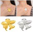 thumbnail image 2 of Dating Rings Flower Open Rings Adjustable Finger Rings Flower Open Rings, 2 of 19