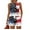Black, variant on WTOBBY Women's Summer Color Block Print Two Piece Set Vest Sleeveless Top and Shorts Outfit Retro Style for Casual Fashion and Independence Day Themes ,Black L