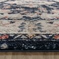 thumbnail image 3 of Gertmenian Imani Brielle Traditional Oriental Plush Navy Blue/Beige/Rose Shag Indoor Area Rug, 9FTx12FT, 3 of 6