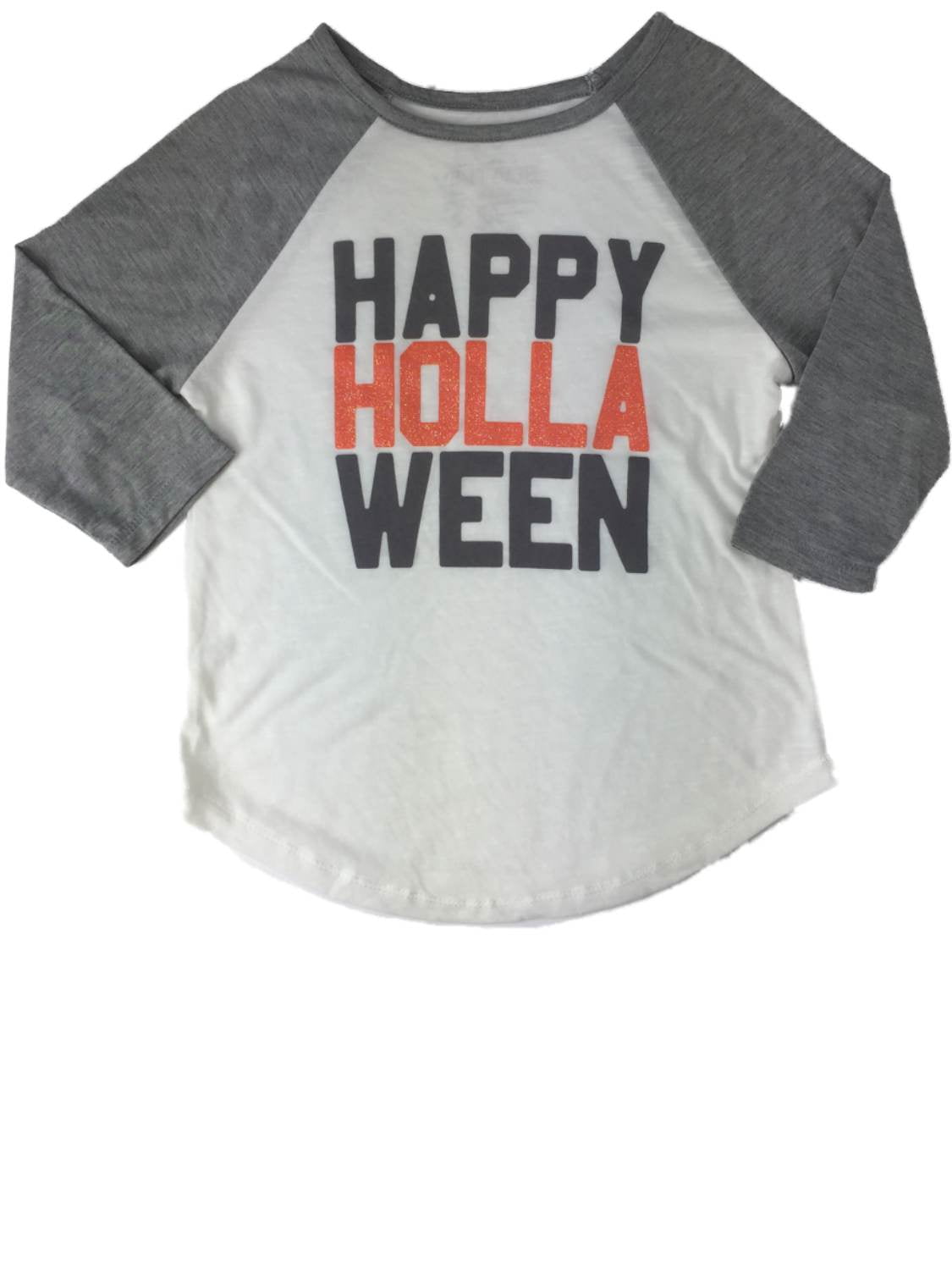 orange and white baseball tee