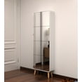 thumbnail image 5 of MIDOQIN  Mirror Shoe Cabinet with 4 Flip Drawers, Narrow Shoe Rack Cabinet, Modern Hidden Shoe Organizer Cabinet for Entryway, 5 of 10