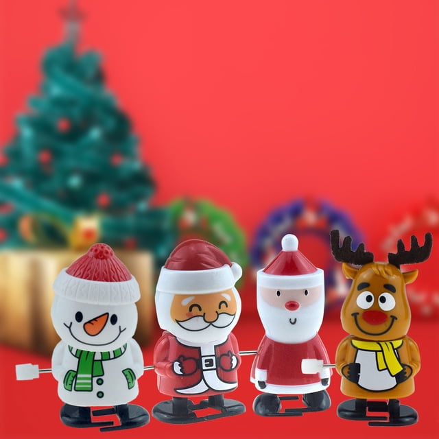 Xihbxyly Juguete de Cuerda, Divertido Diseño de Cuerda, Abre y Cierra La Boca, Camina, Decoración para Fiestas Navideñas, Decoración de Casas Embrujadas, Regalo Navideño, Tamaño 6,5 X 2,5 X 2 Cm