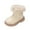 Beige, variant on EHRWE Girls Winter Boots Kid Shoes Outdoor School Warm Snow Boots For Boys Girls Classic