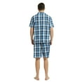 thumbnail image 4 of Vulcanodon Mens Cotton Pajama Short Set, Button Down Pajama Set for Men Plaid Men's Sleepwear(Plaid-Royal Blue, Medium), 4 of 4