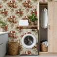 thumbnail image 4 of Peel and Stick Wallpaper 17.7in x 9.8ft Rustic Farmhouse Rooster Design Flowers Soft Beige Contact Paper Vinyl Waterproof Self Adhesive Wall Paper for Bedroom Shelf Cabinet Renter Friendly, 4 of 8