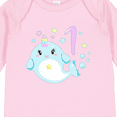 thumbnail image 4 of Inktastic Happy 1st Birthday with Cute Narwhal Stars and Bubbles Boys or Girls Long Sleeve Baby Bodysuit, 4 of 5