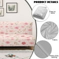 thumbnail image 3 of SCRAWLGOD Pink Floral Leaf Print Futon Cover Armless Sofa Covers Sofa Bed Covers Stretch Futon Couch Cover Sofa Slipcover Furniture Protector Thick Soft Stay in Place, 3 of 7