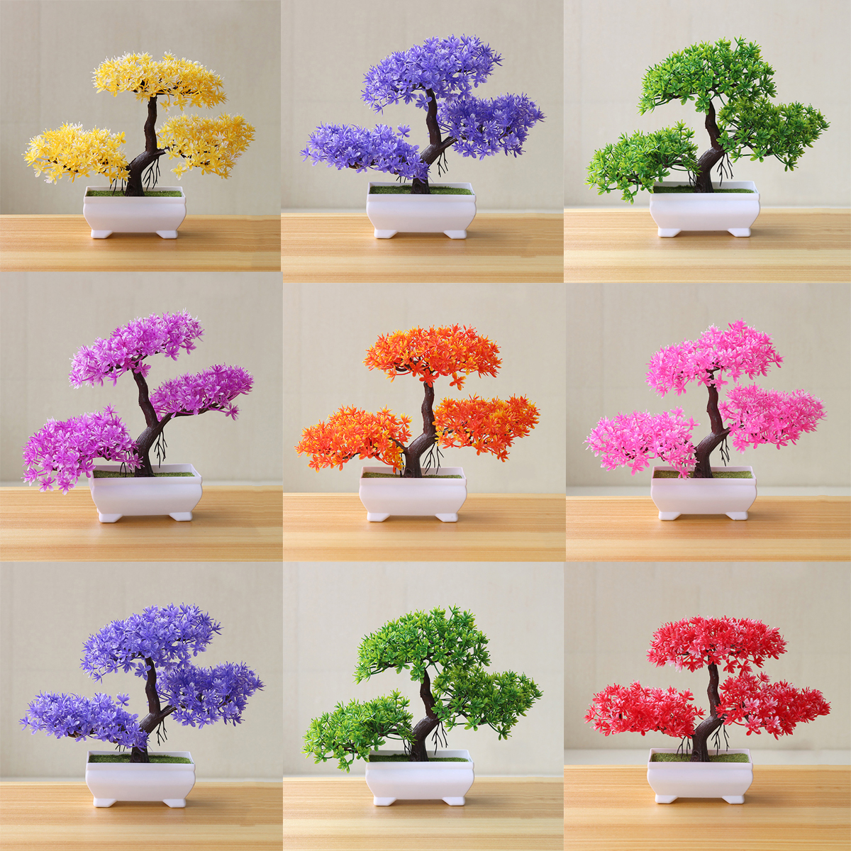 Meidiya Artificial Bonsai Tree Ornament Simulation Pine Potted Plant