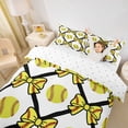 thumbnail image 2 of Castle Fairy Yellow Softball Duvet Cover Queen, Sport Theme Bow Queen Bedding,3-Piece,1 Duvet Cover and 2 Pillowcases, 2 of 6