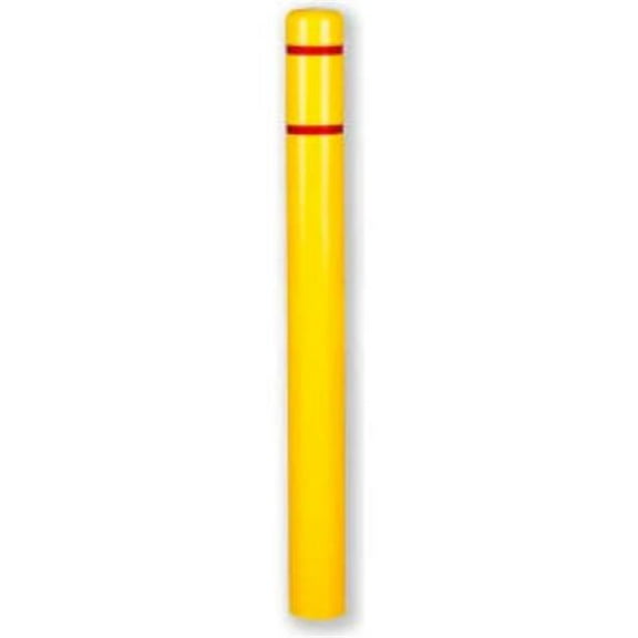 Encore Commercial Products B895218 Post Guard Bollard Cover CL1385D - 4.5 x 52 in. - Yellow with Red Tape