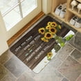 thumbnail image 4 of Brown Wood Sunflower Flowers (6) Welcome Doormat for Indoor/Outdoor Entrance Brown Wood Sunflower Flowers (6) Decoration Door Mat Kitchen Door Mat Bedroom Doormat 17x30 Inch, 4 of 6