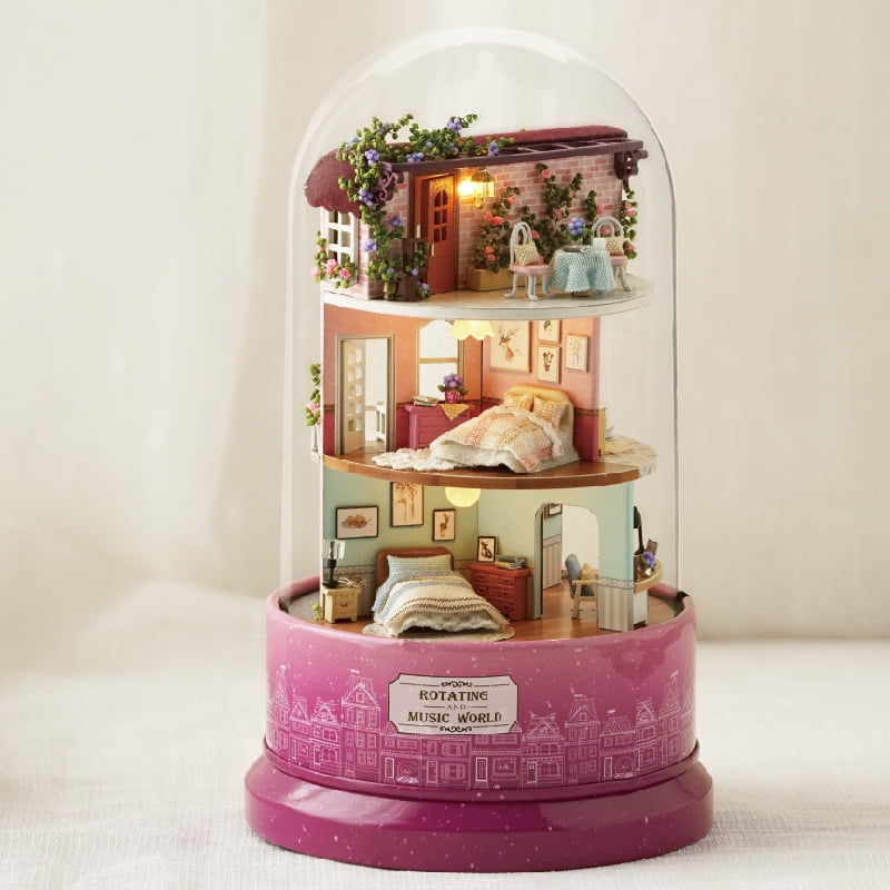 rotating dollhouse display table