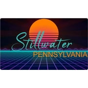 Stillwater Pennsylvania 4 X 2.25-Inch Vinyl Decal Stiker Retro Neon Design