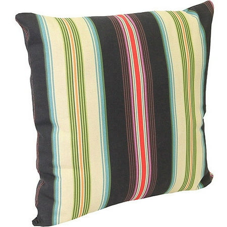 16" Outdoor Toss Pillow, Gamali Black Ti