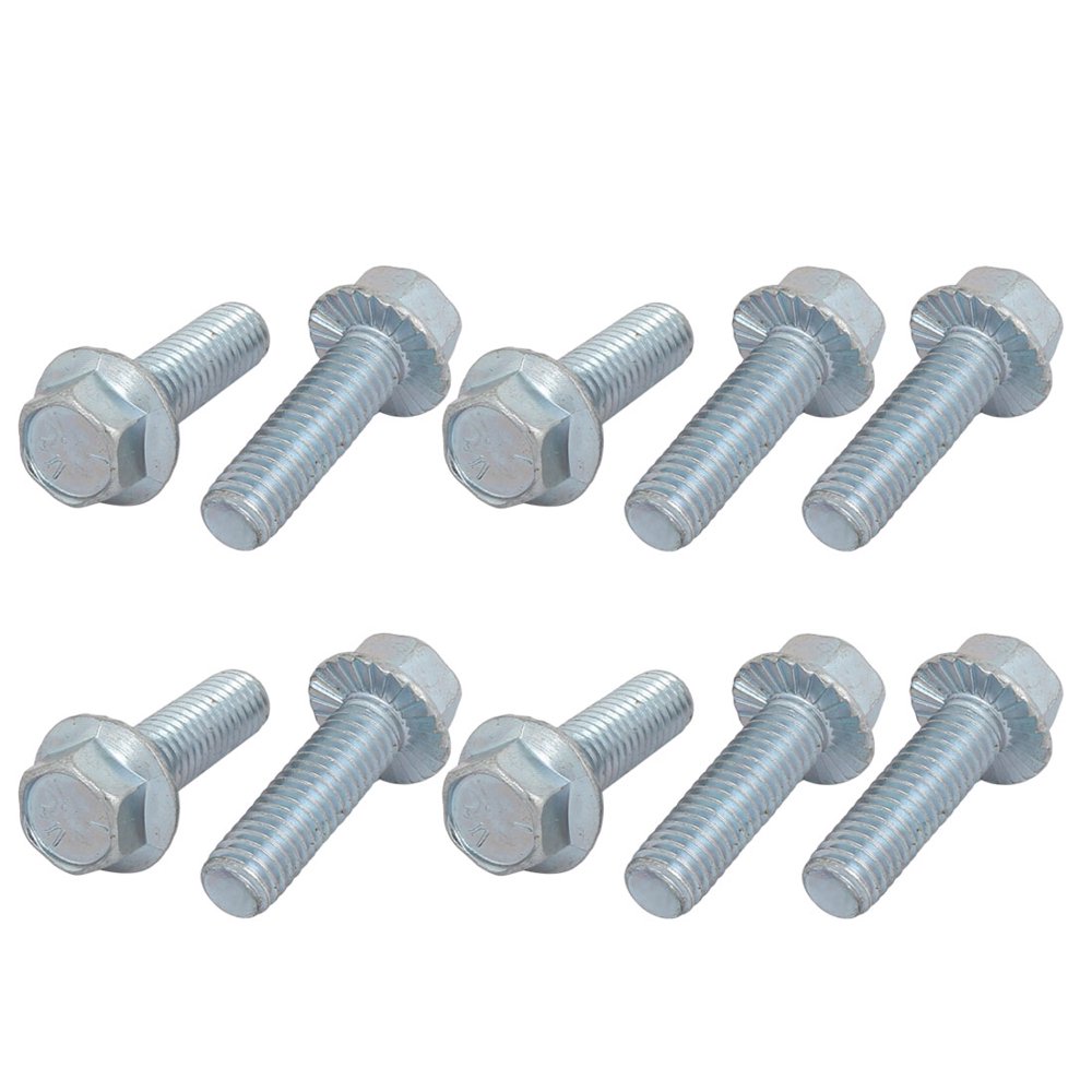 Unique Bargains 10Pcs 7 16 14 X 1 2 Inch Thread Carbon Steel Hex