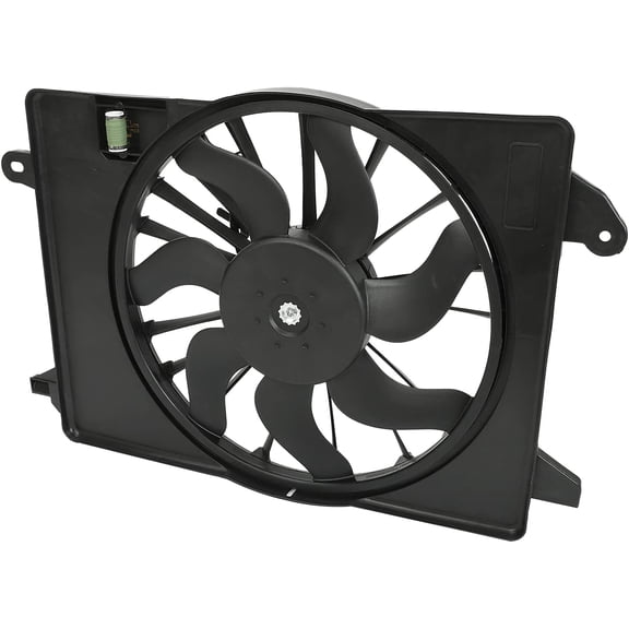 Confote AC Condenser Cooling Radiator Fan Assembly Compatible with 2009-2018 Chrysler 300 Dodge Challenger Charger