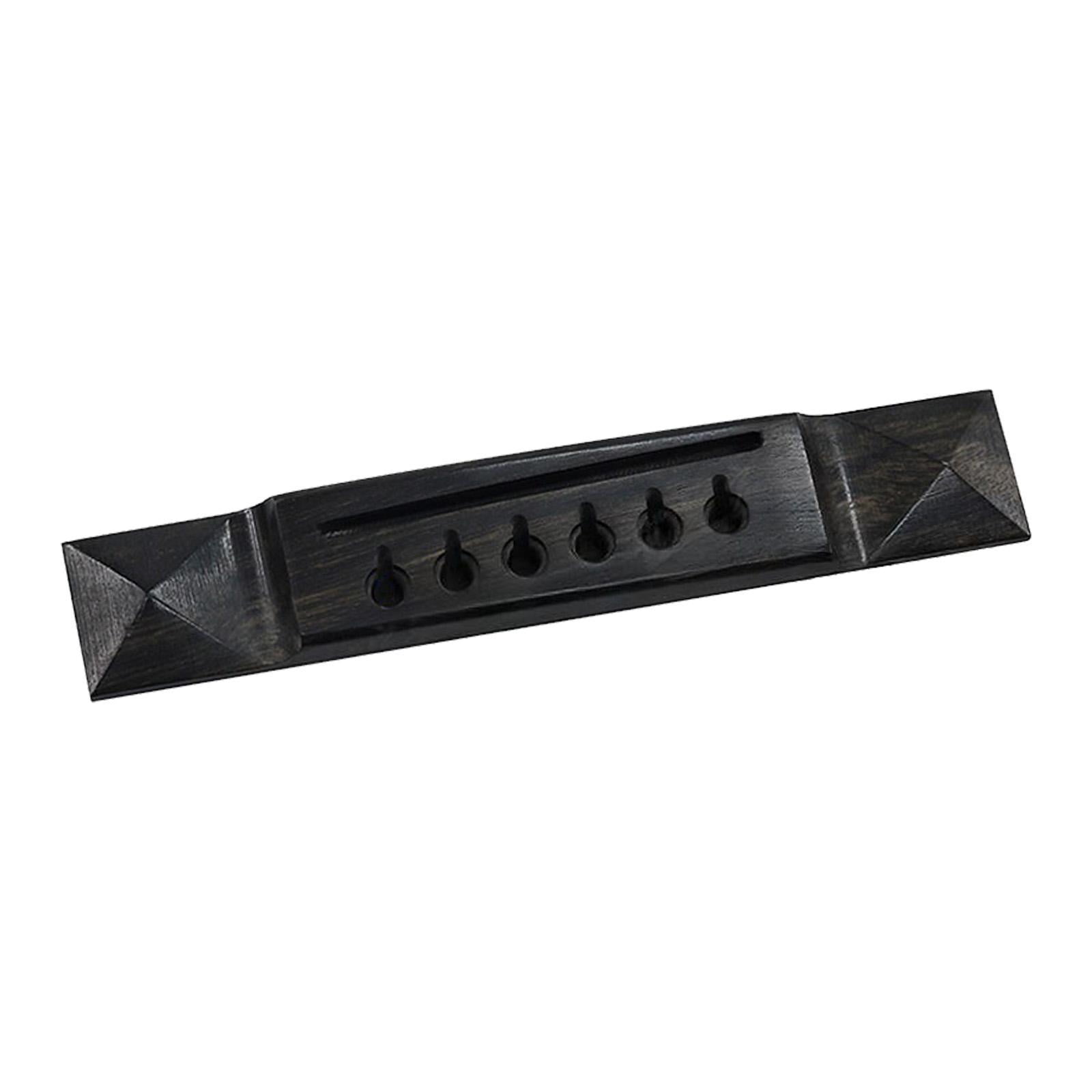 QSTDGVPW Acoustic Guitar Bridge Wood Universal Pyramid Saddle Musical Instrument Part for A Ebony