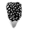 thumbnail image 3 of High polished (no plating) Stainless Steel Ring with Epoxy in Jet for Women Jet Stone Color Style TK2334 Size 9, 3 of 3