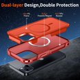 thumbnail image 4 of KOMI Magnetic for iPhone 13 Case, [Compatible with MagSafe][10 FT Military Grade Drop Protection] [2+Tempered Glass Screen Protector] Non-Slip Heavy Duty Full-Body Shockproof Phone Case, Magnetic Red, 4 of 4
