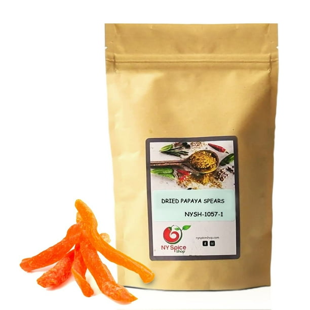 NY SPICE SHOP Dried Papaya Spears 1 Pound Papaya Slices Tropical