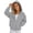 0#Light Gray45, variant on Lullu Toddler Girls Zip Up Hoodie Hooded Sweatshirt Solid Basic Comfort Hoodies, Sizes 4-5