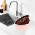 thumbnail image 1 of Cagogo Double Drainage Basket, Food Grade Plastic Sink Filter Basket, Vegetable Fruit Storage Basket, Large Double Layer Draining Basket, Dish Drying Rack for Kitchen Sink and Countertop, Medium, 1 of 6