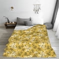 thumbnail image 5 of Honeii Flower Print Fleece Blanket - Throw Blanket for Bed, Sofa, Couch, Camping, and Travel , Microplush Ultra Soft Warm Blanket-40"x30", 5 of 7