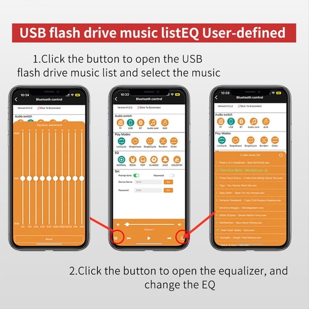 X15H 15WX2 Amplificador de Audio Estéreo Digital de Potencia Amplificador Teatro Control Remoto HIFI 5.1 Placa Amplificadora Bluetooth Rojo
