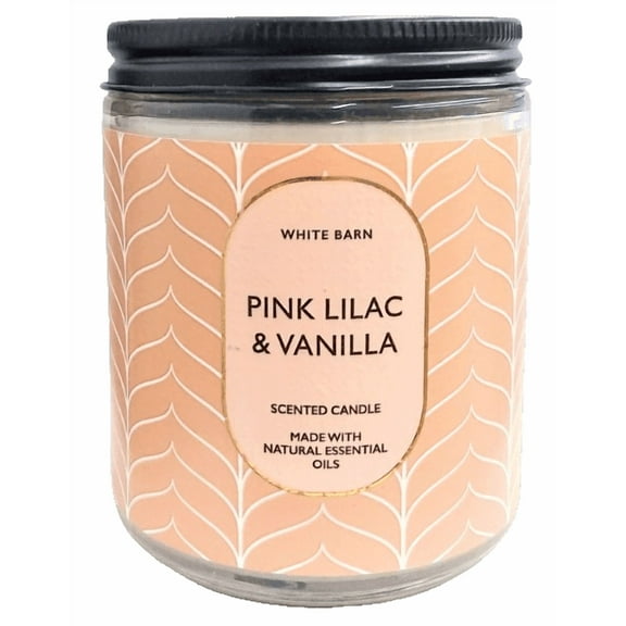 Bath & Body Works Pink Lilac & Vanilla Scented Single-Wick Candle