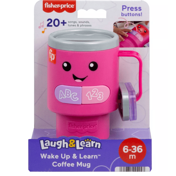 Fisher Price Laugh & Learn Wake Up & Learn Coffee Mug [Lights & Music, Pink]