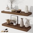 thumbnail image 3 of Floating Shelves for Wall Set of , " Floating Shelves for Home Decor, Rustic Wood Wall Mounted Shelf, Hanging Deep Shelf for Living Room, Bedroom, Bathroom, Kitchen, 3 of 6